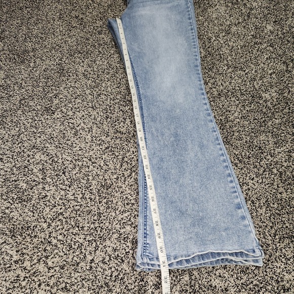 Democracy Ab Solution Lightwash Faded Bootcut Flare Jeans Women's Sz 12 Stretch - Picture 3 of 8